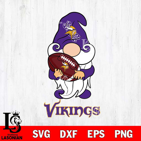 Minnesota Vikings Gnomes Christmas football Svg Eps Dxf Png File, Digital Download, Instant Download