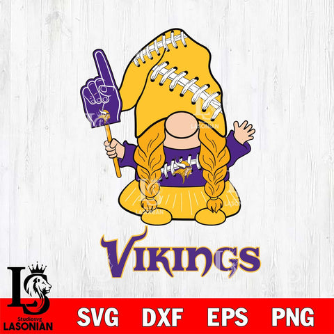 Minnesota Vikings Gnomes Fan Svg Eps Dxf Png File, Digital Download, Instant Download