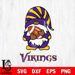 Minnesota Vikings Gnomes Football Svg Eps Dxf Png File, Digital Download, Instant Download