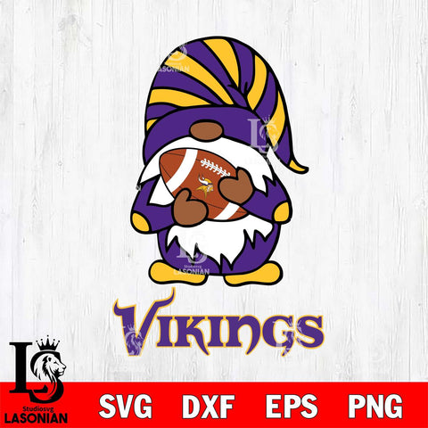 Minnesota Vikings Gnomes Football Svg Eps Dxf Png File, Digital Download, Instant Download