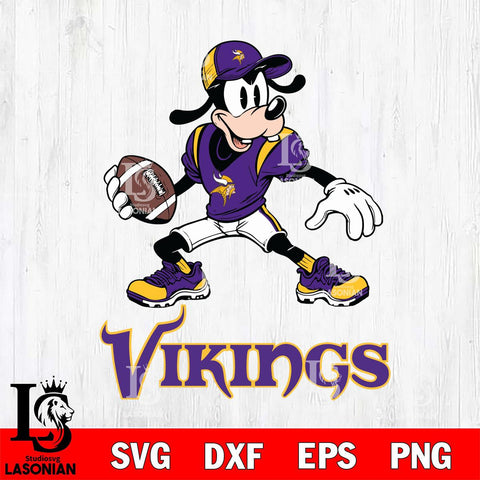 Minnesota Vikings Goofy Disney, Svg Eps Dxf Png File, Digital Download