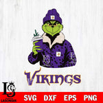 Minnesota Vikings Grinch Christmas Leopard Svg Eps Dxf Png File, Digital Download, Instant Download