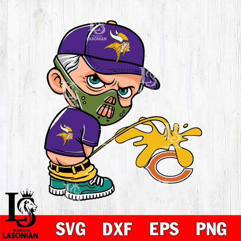 Minnesota Vikings Hannibal Lecter Piss On Chicago Bears Svg Eps Dxf Png File, Digital Download, Instant Download