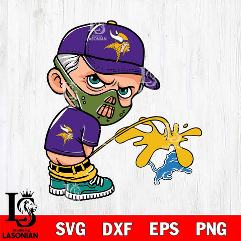 Minnesota Vikings Hannibal Lecter Piss On Detroit Lions Svg Eps Dxf Png File, Digital Download, Instant Download