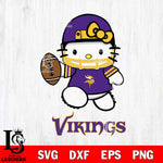 Minnesota Vikings Hello Kitty Nfl 4 Svg Eps Dxf Png File, Digital Download, Instant Download