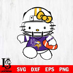 Minnesota Vikings Hello Kitty sport 8 Svg Eps Dxf Png File, Digital Download, Instant Download