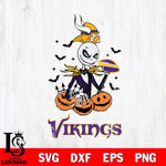 Minnesota Vikings Jack Skellington 2 halloween Svg Eps Dxf Png File, Digital Download, Instant Download