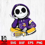 Minnesota Vikings Jack Skellington halloween Svg Eps Dxf Png File, Digital Download, Instant Download