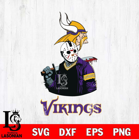 Minnesota Vikings Jason Voorhees 10 Svg Eps Dxf Png File, Digital Download