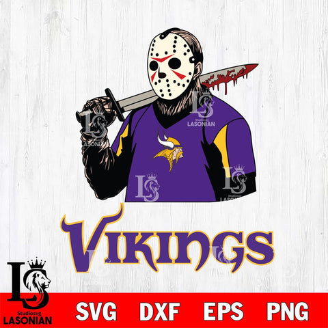 Minnesota Vikings Jason Voorhees 11 Svg Eps Dxf Png File, Digital Download