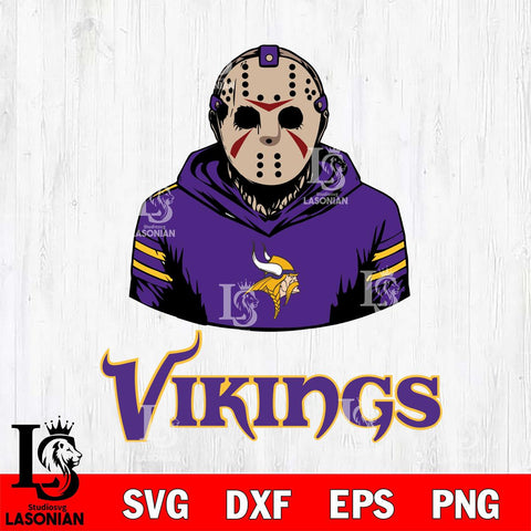 Minnesota Vikings Jason Voorhees 4 Svg Eps Dxf Png File, Digital Download