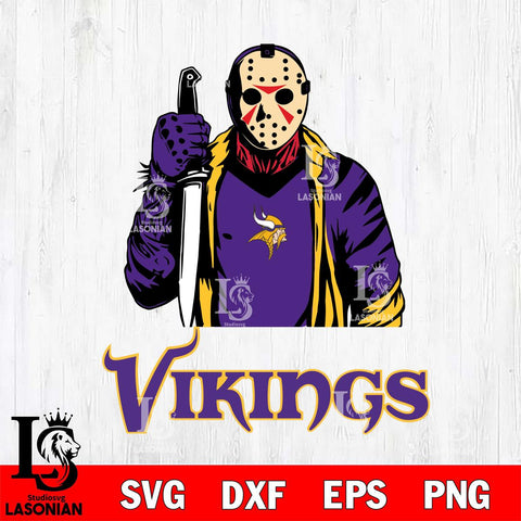 Minnesota Vikings Jason Voorhees 6 Svg Eps Dxf Png File, Digital Download