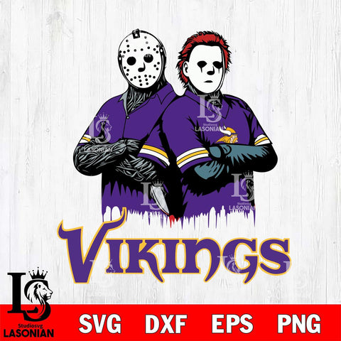 Minnesota Vikings Jason Voorhees 8 Svg Eps Dxf Png File, Digital Download