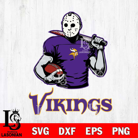 Minnesota Vikings Jason Voorhees 9 Svg Eps Dxf Png File, Digital Download