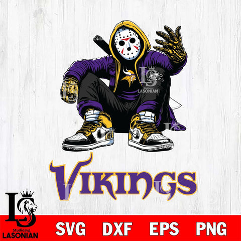 Minnesota Vikings Jason Voorhees Halloween SVG Svg Eps Dxf Png File, Digital Download, Instant Download