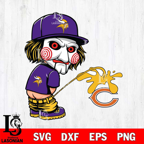 Minnesota Vikings Jigsaw Piss On Chicago Bears Svg Eps Dxf Png File, Digital Download, Instant Download