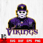 Minnesota Vikings Michael Myers Horror Halloween Svg Eps Dxf Png File, Digital Download, Instant Download