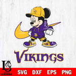 Minnesota Vikings Mickey Mouse NIKE, Svg Eps Dxf Png File, Digital Download