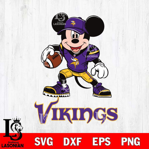 Minnesota Vikings Mikey Mouse Disney, Svg Eps Dxf Png File, Digital Download