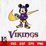 Minnesota Vikings Mikey Mouse Disney NIKE, Svg Eps Dxf Png File, Digital Download