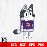 Minnesota Vikings Muffin Bluey NFL Svg Eps Dxf Png File, Digital Download, Instant Download