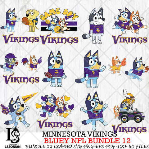 Minnesota Vikings NFL Bundle 12 Svg Eps Dxf Png File, Digital Download, Instant Download