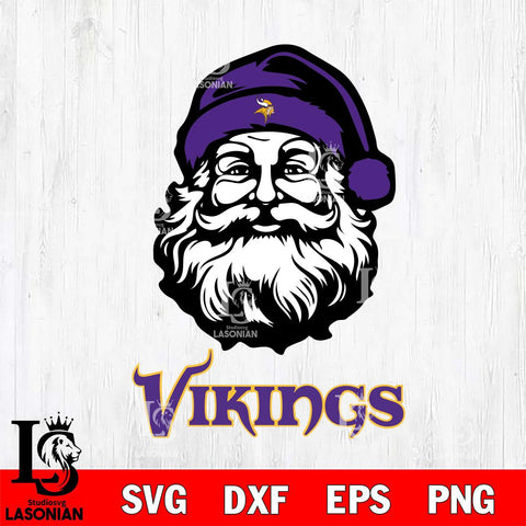 Minnesota Vikings Santa Claus Christmas Svg Eps Dxf Png File,NFL Svg Files,Digital Download,Sublimation,Instant Download