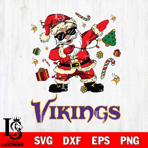 Minnesota Vikings Santa Claus Football Svg Eps Dxf Png File,NFL Svg Files,Digital Download,Sublimation,Instant Download