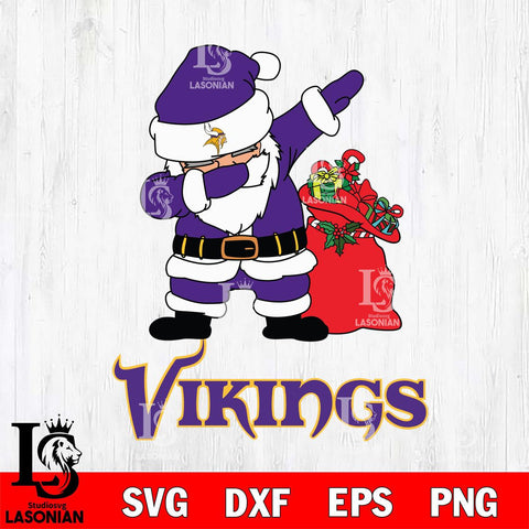 Minnesota Vikings Santa Dabbing Christmas Svg Eps Dxf Png File,NFL Svg Files,Digital Download,Sublimation,Instant Download