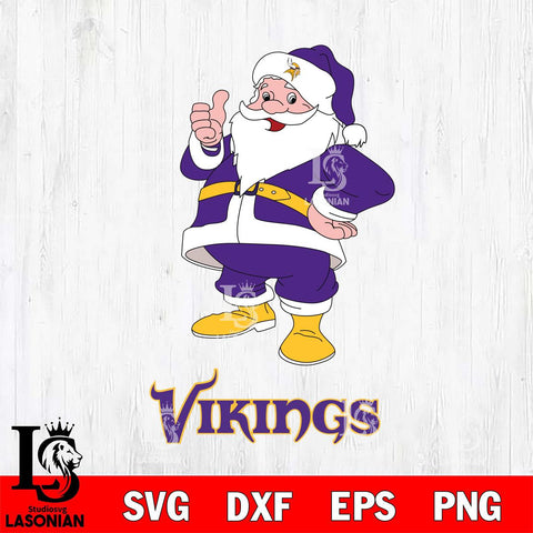 Minnesota Vikings Santa claus Svg Eps Dxf Png File,NFL Svg Files,Digital Download,Sublimation,Instant Download