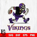 Minnesota Vikings Skeleton Football Svg Eps Dxf Png File, Digital Download