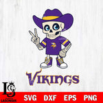 Minnesota Vikings Skeleton Football 2 Svg Eps Dxf Png File, Digital Download