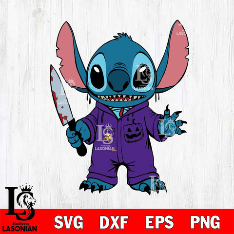 Minnesota Vikings Stitch Horror Football Svg Eps Dxf Png File, NFL svg, Digital Download, Instant Download