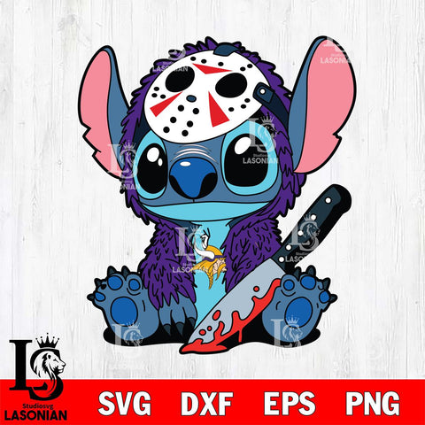 Minnesota Vikings Stitch Jason Voorhees Svg Eps Dxf Png File, NFL svg, Digital Download, Instant Download