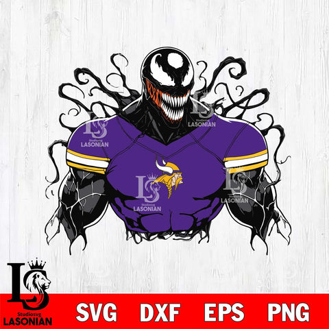 Minnesota Vikings Venom Marvel Svg Eps Dxf Png File, Digital Download, Instant Download