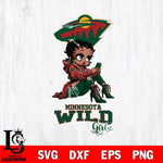 Minnesota Wild Beauty Black Fan Girl Football, Svg Eps Dxf Png File, Digital Download