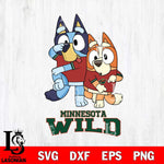 Minnesota Wild Bluey & Bingo 18 Svg Eps Dxf Png File, NHL svg, Digital Download, Instant Download