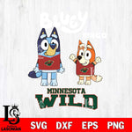 Minnesota Wild Bluey & Bingo 4 Svg Eps Dxf Png File, NHL svg, Digital Download, Instant Download