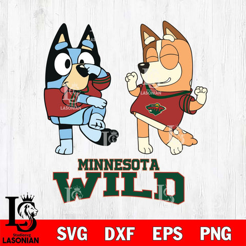 Minnesota Wild Bluey Chilli Sport Svg Eps Dxf Png File, Digital Download, Instant Download