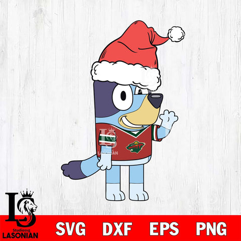 Minnesota Wild Bluey Christmas Svg Eps Dxf Png File, Digital Download, Instant Download