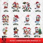 Minnesota Wild Bluey Christmas NHL Bundle 12 Cricut , Christmas Svg , Bluey svg , Digital Download, dxf eps png pdf file