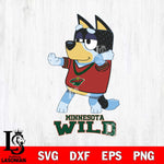 Minnesota Wild Bluey Dad Dance Svg Eps Dxf Png File, Digital Download, Instant Download