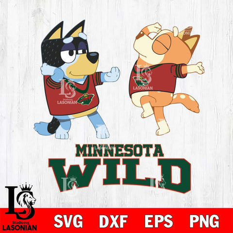 Minnesota Wild Bluey Dance Svg Eps Dxf Png File, Digital Download, Instant Download