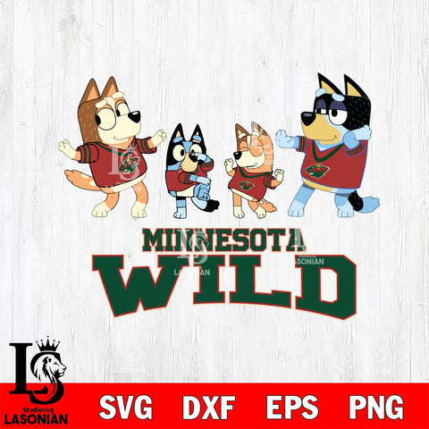 Minnesota Wild Bluey Dance Squats Svg Eps Dxf Png File, Digital Download, Instant Download