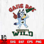 Minnesota Wild Bluey Game Day Svg Eps Dxf Png File, Digital Download, Instant Download