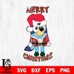 Minnesota Wild Bluey Merry Christmas Bluey Santa Claus Svg Eps Dxf Png File, Digital Download