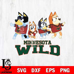 Minnesota Wild Bluey Mode Dance Squats Svg Eps Dxf Png File, Digital Download, Instant Download