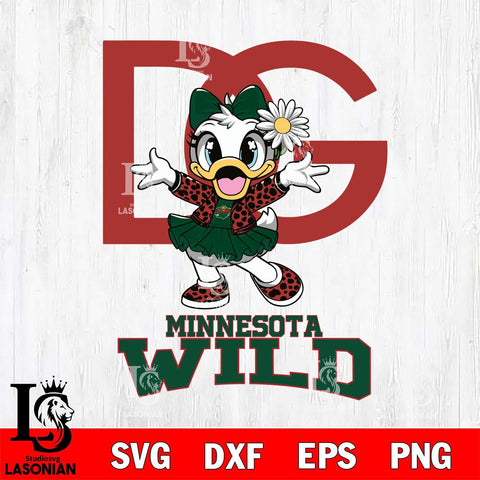 Minnesota Wild Dolce And Gabbana Daisy Duck Disney Svg Eps Dxf Png File, Digital Download, Instant Download