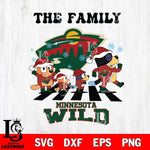 Minnesota Wild Family Bluey Christmas Svg Eps Dxf Png File, Digital Download