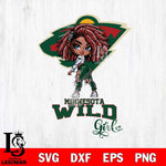 Minnesota Wild Fan Girl Svg Eps Dxf Png File, Digital Download, Instant Download